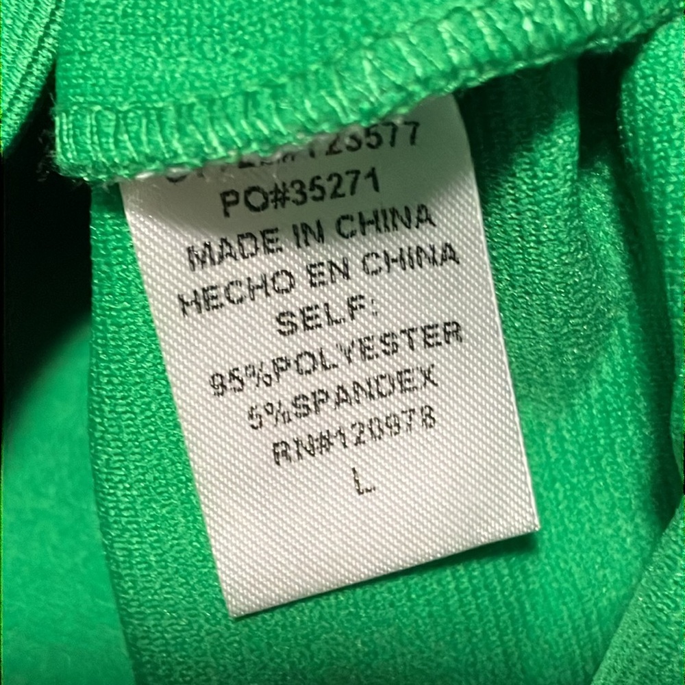 New with tags!! Entro Vibrant Green Textured Top Large Zip Closure New with Tags - Picture 10 of 11